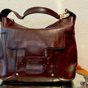 Kate Spade chocolate brown all leather hobo.